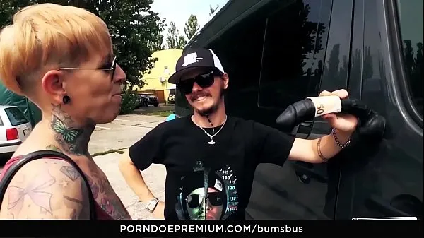 Best BUMS BUS - The tattooed German Lady Kinky Cat has hot sex in traffic energy Videos