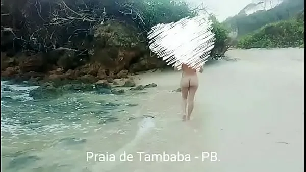 Los mejores Thays paseando por la playa en Tambaba-PB., Hermoso lugar para parejas naturistas vídeos de energía