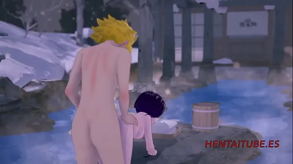 Лучшие видео Boku No Hero Hentai - Denki трахает Jiro в горячем источнике - My Hero Academia порно видео 3D энергии