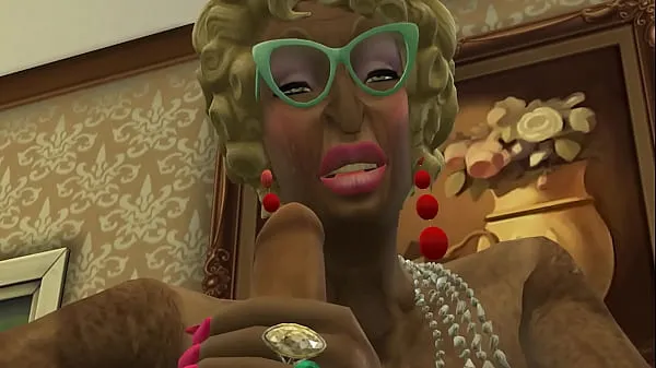 Najlepsze filmy GRANNY TREAT 1 - Posh Grannies Sucking Young Cocks - Sims 4 energii