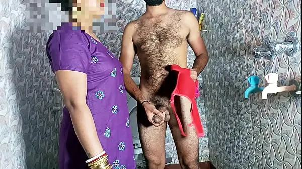 Best Stepmother caught shaking cock in bra-panties in bathroom then got pussy licked - Porn in Clear Hindi voice energy Videos