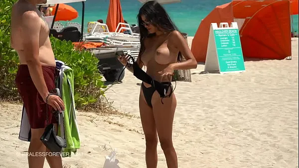 Bedste Huge boob hotwife at the beach energivideoer