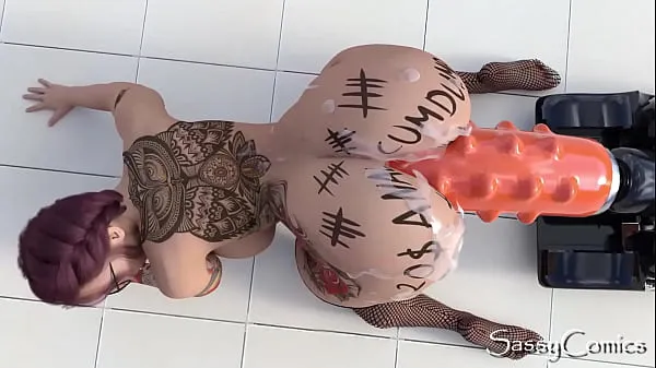 Najboljši videoposnetki Extreme Monster Dildo Anal Fuck Machine Asshole Stretching - 3D Animation energije