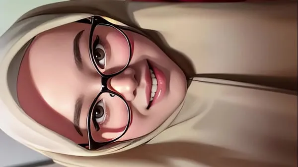 最佳hijab girl shows off her toked能源视频